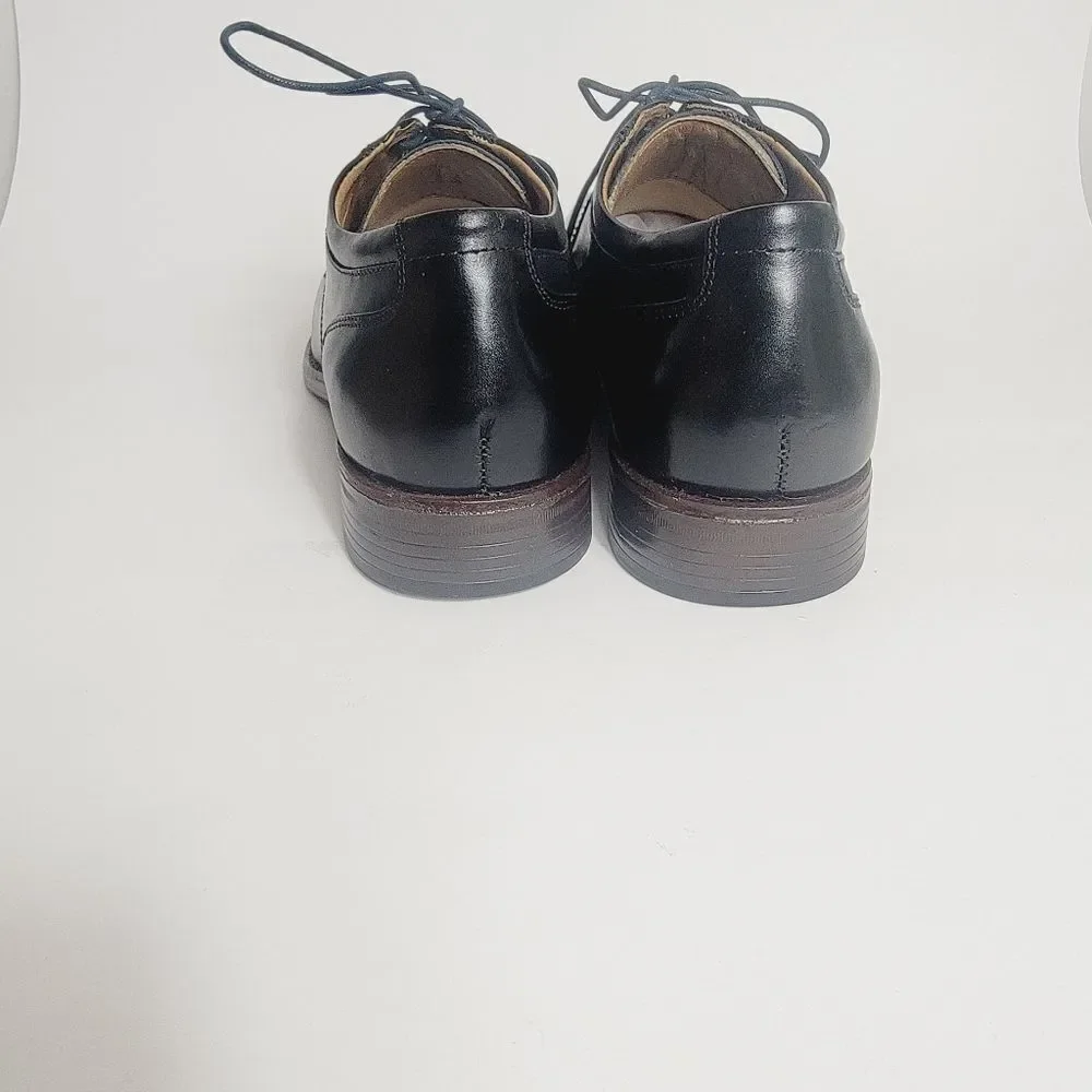 NEW Johnston & Murphy Mason Plain Toe Men's Black Leather Dress Shoes Size 8